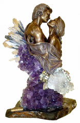 The kiss - Human sculpture with precious stones by Ebano - Alternate Angle