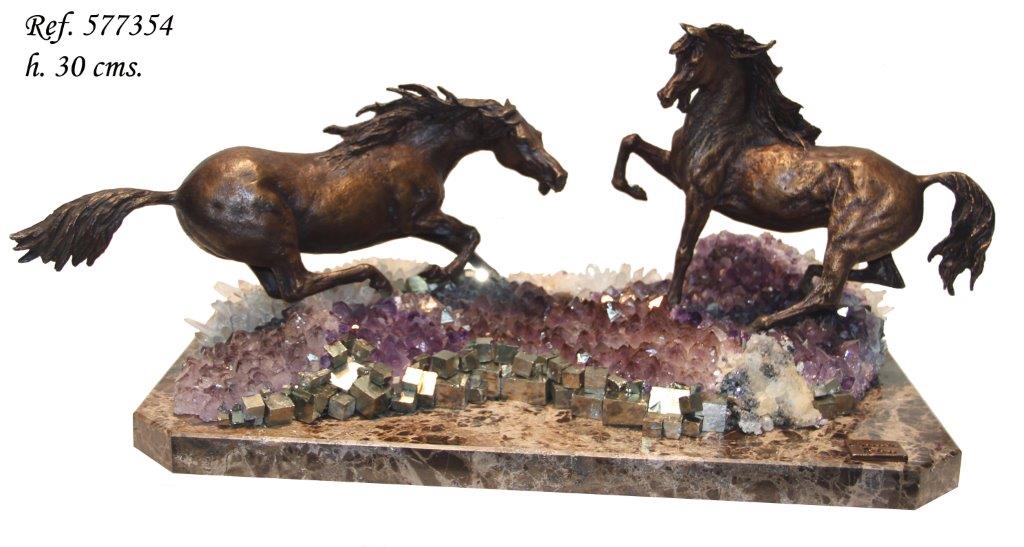 Thunder - Horse sculptures with precious stones by Ebano - Alternate Angle