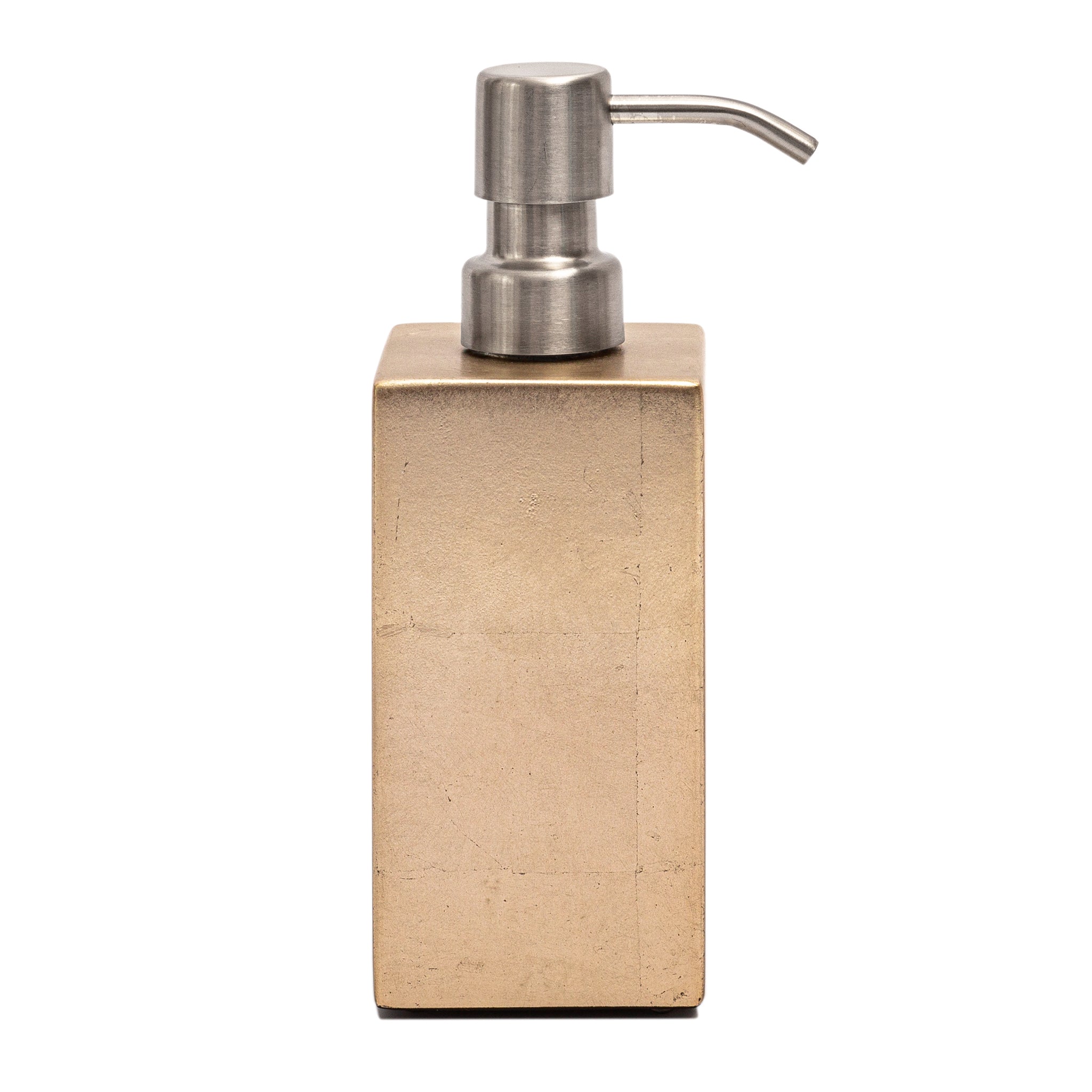 Kensington Luxury Soap & Lotion Dispenser – Champagne Silver Leaf
