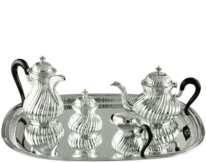 Argenti d'arte - chiselled coffee set for 6
