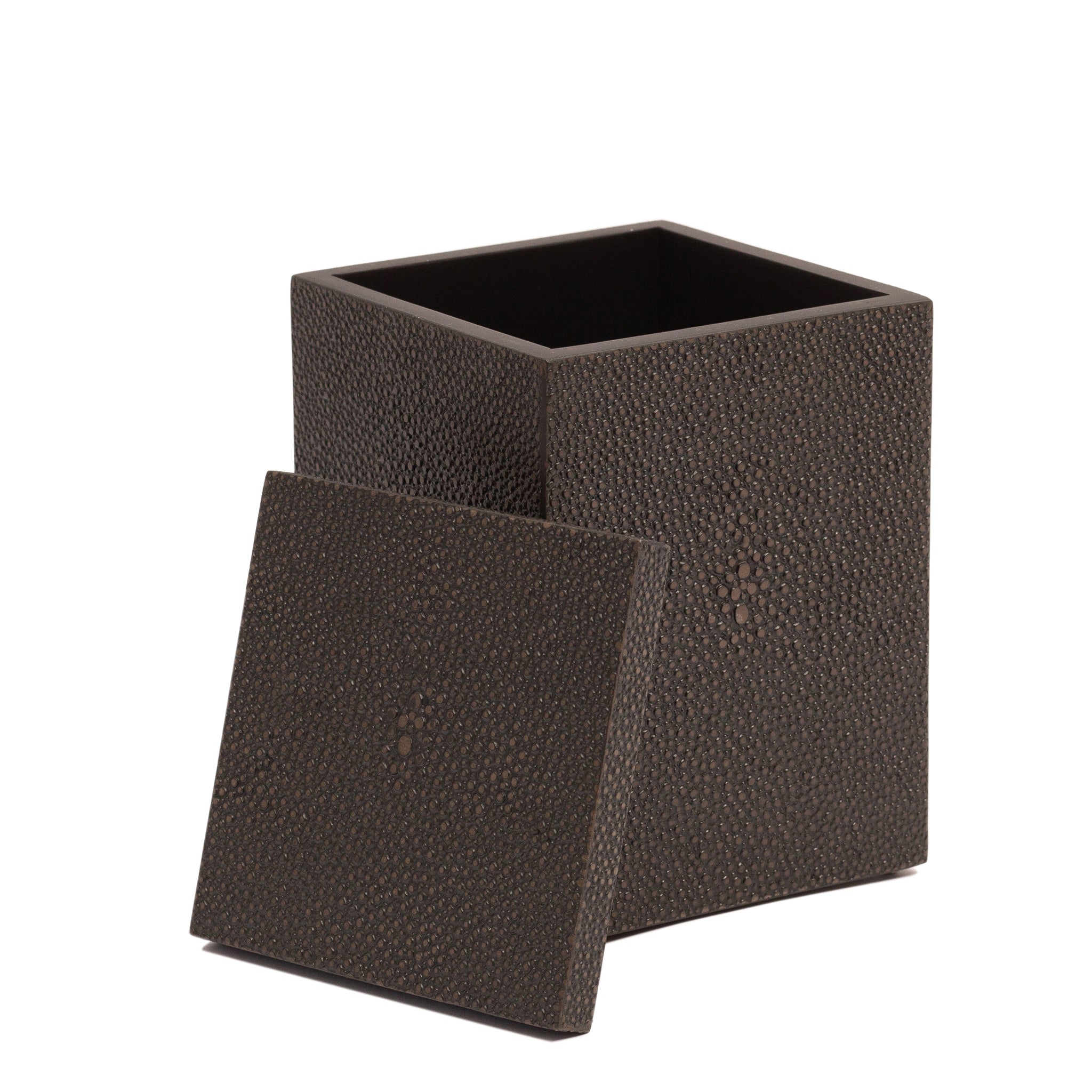 Chelsea Luxury Cotton Wool Box – Chocolate Shagreen
