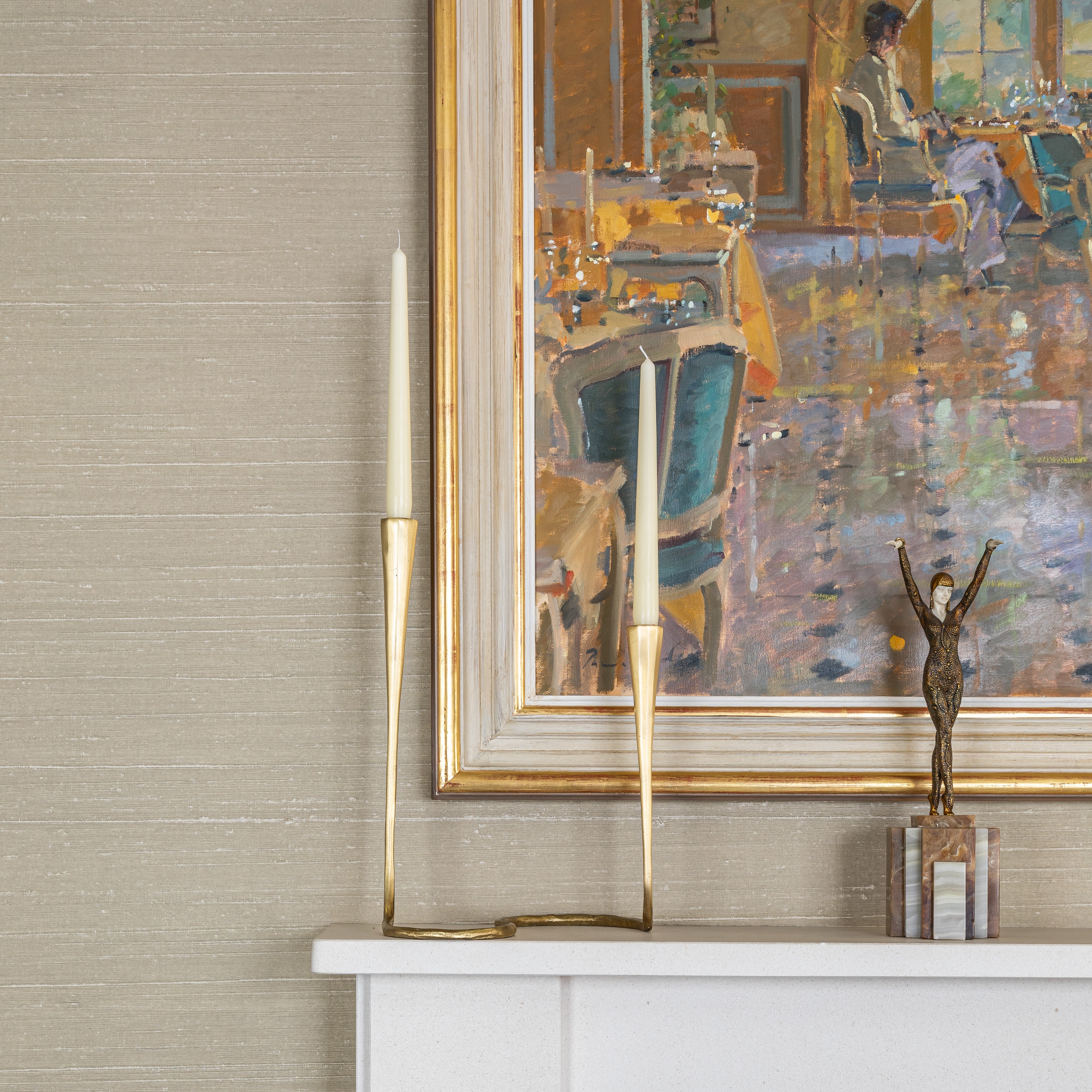 ستاند شموع فاخر "ديزي" – برونز ذهبي عتيق