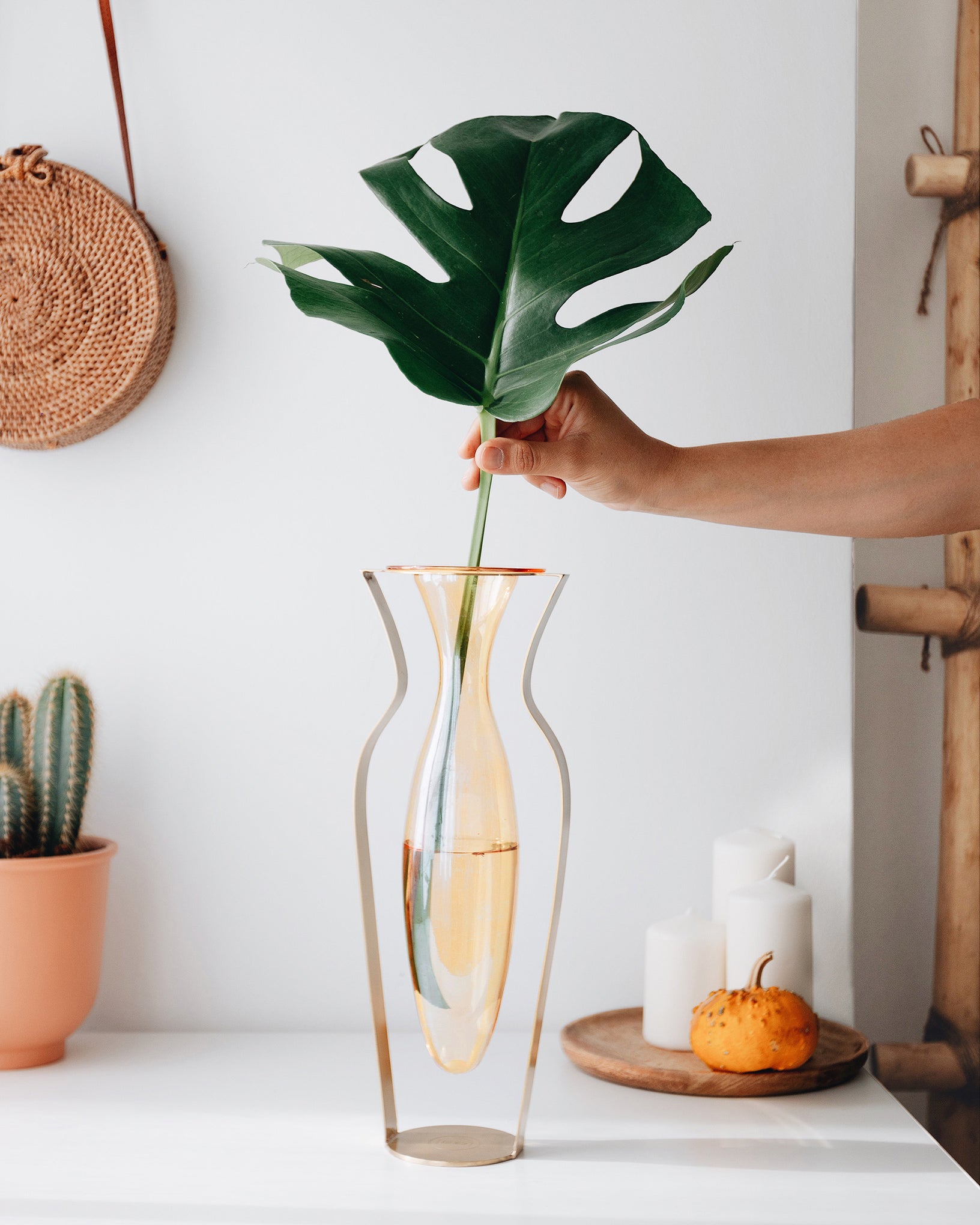 droplet tall vase honey drp02 - LAZADO