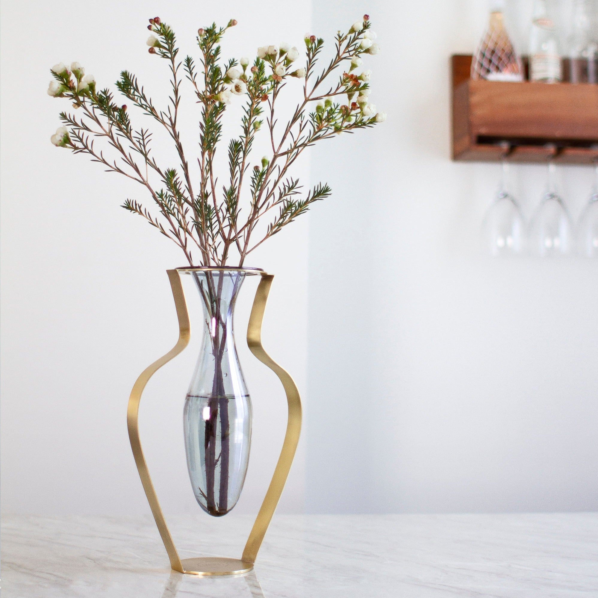 droplet wide vase aqua drp04 - LAZADO