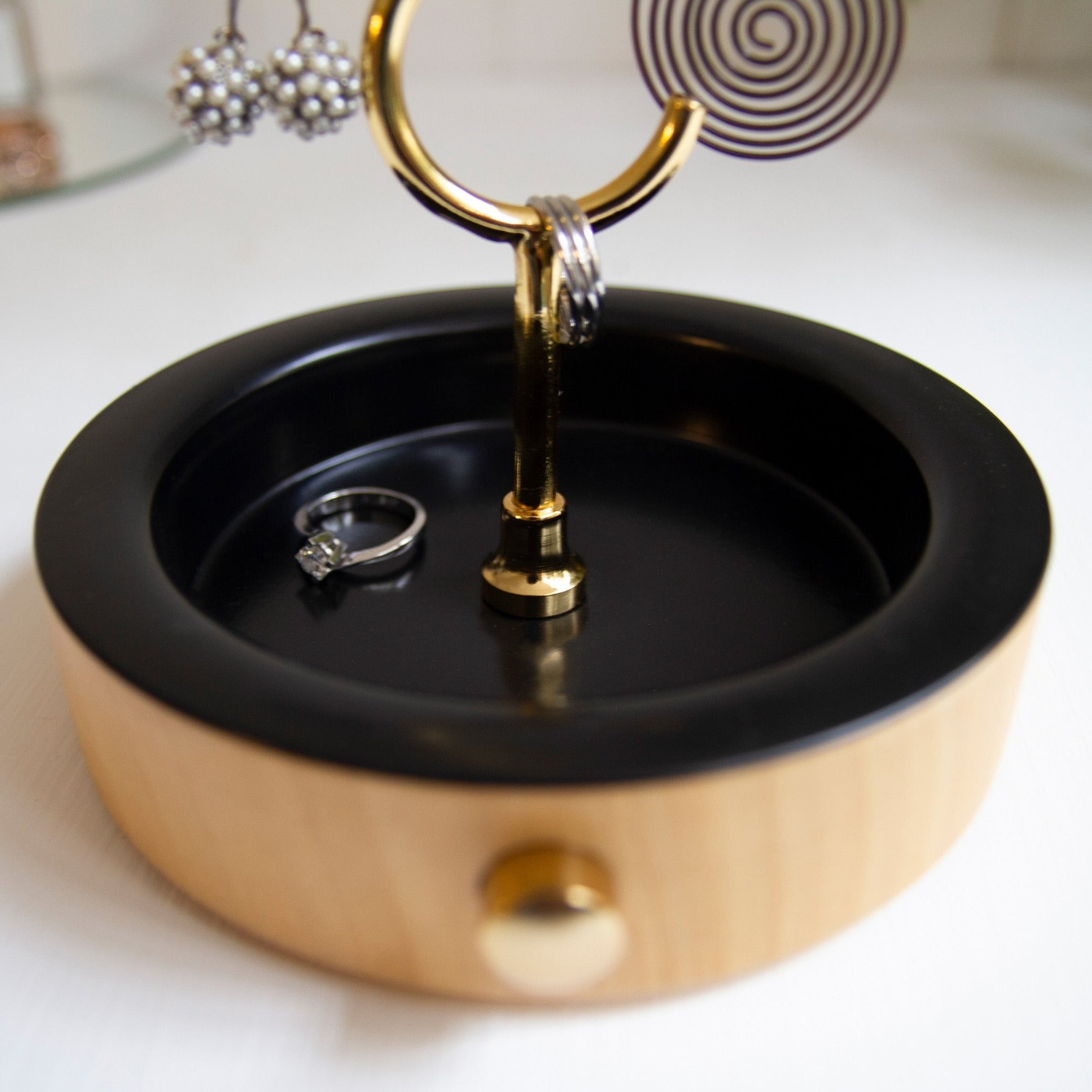 hoop jewelry holder black & gold hoop01 - LAZADO
