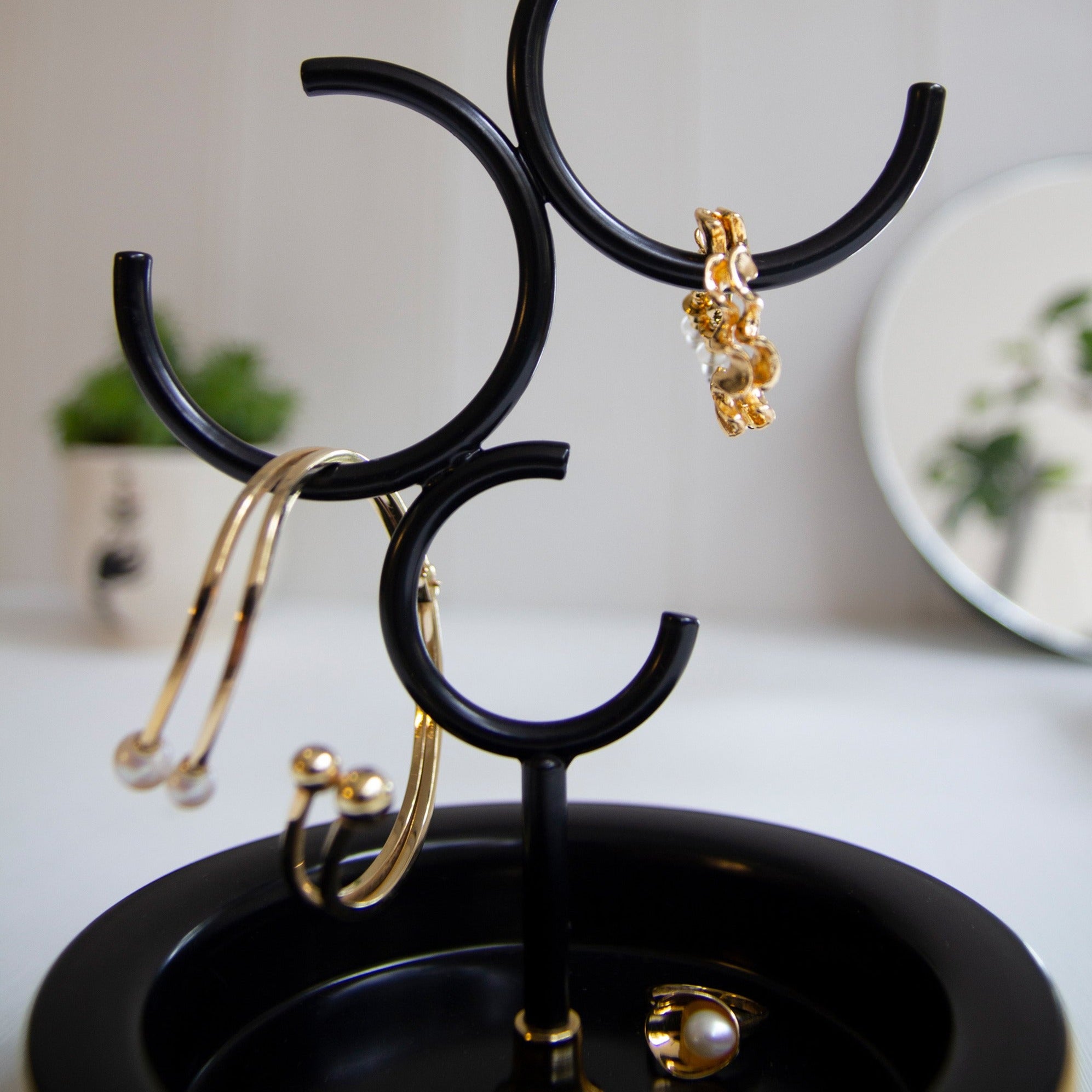 hoop jewelry holder black hoop02 - LAZADO