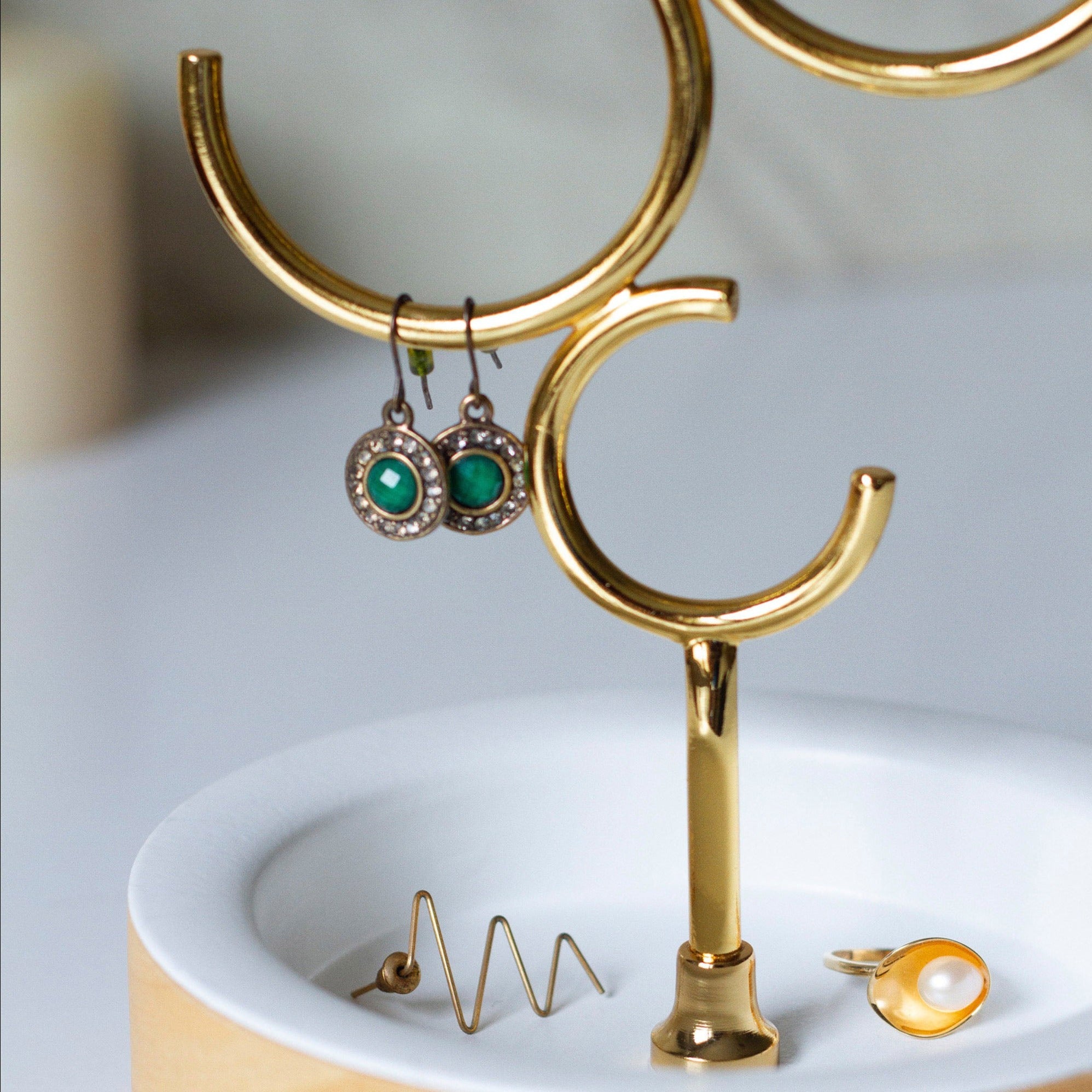 hoop jewelry holder white & gold hoop03 - LAZADO