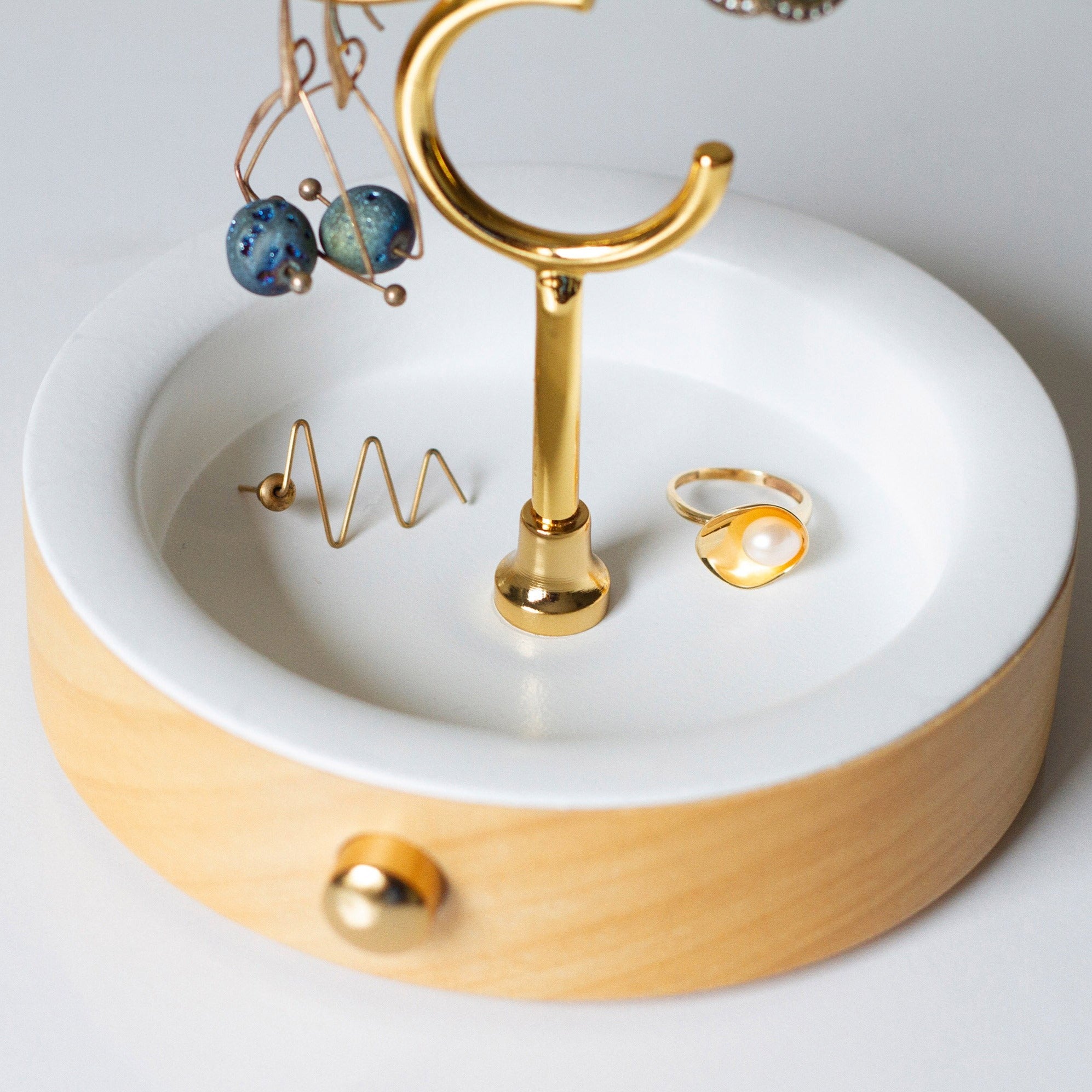 hoop jewelry holder white & gold hoop03 - LAZADO