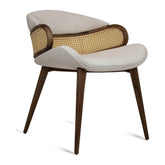 Mudhif Dining Chair in Walnut and Leather — Alma De Luce