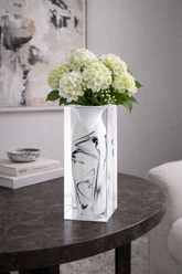Taibai Acrylic Art Vase – White Mottle by LAZADO-Decor - Main View