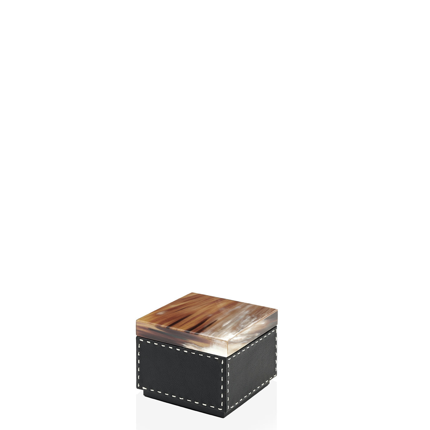 OTTAVIA Box - Onyx colour with handmade ivory stitching - LAZADO