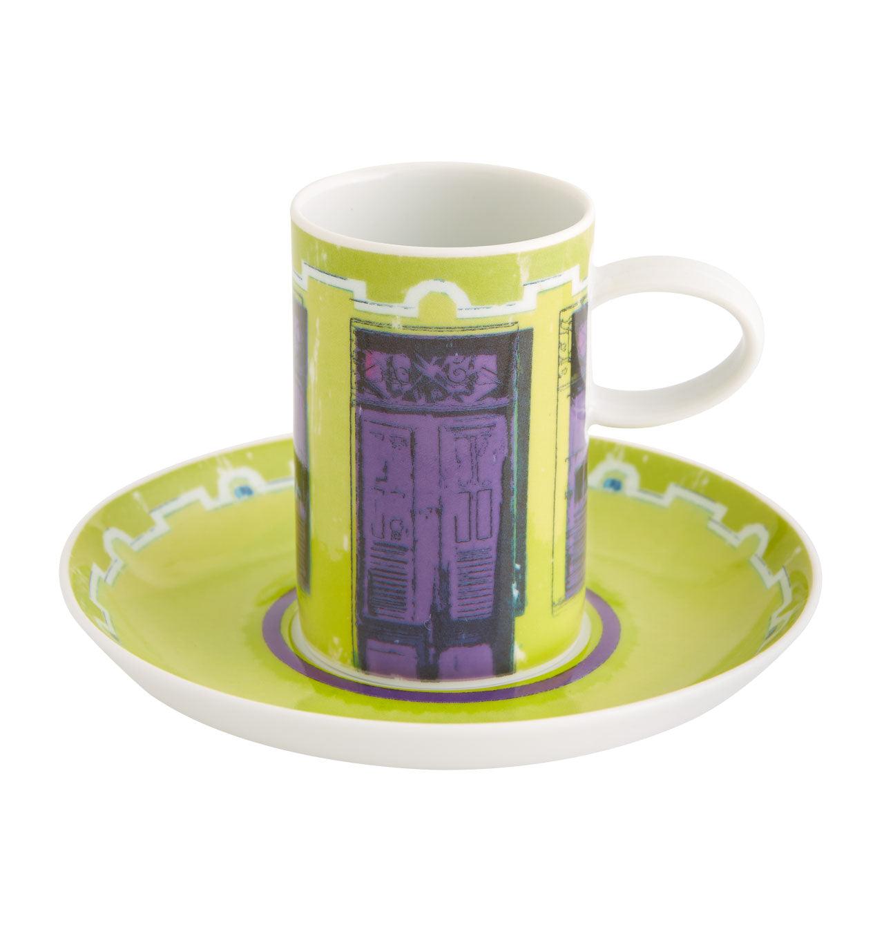 Olhar o Brasil - Set 4 Coffee Cups and Saucers Windows - LAZADO