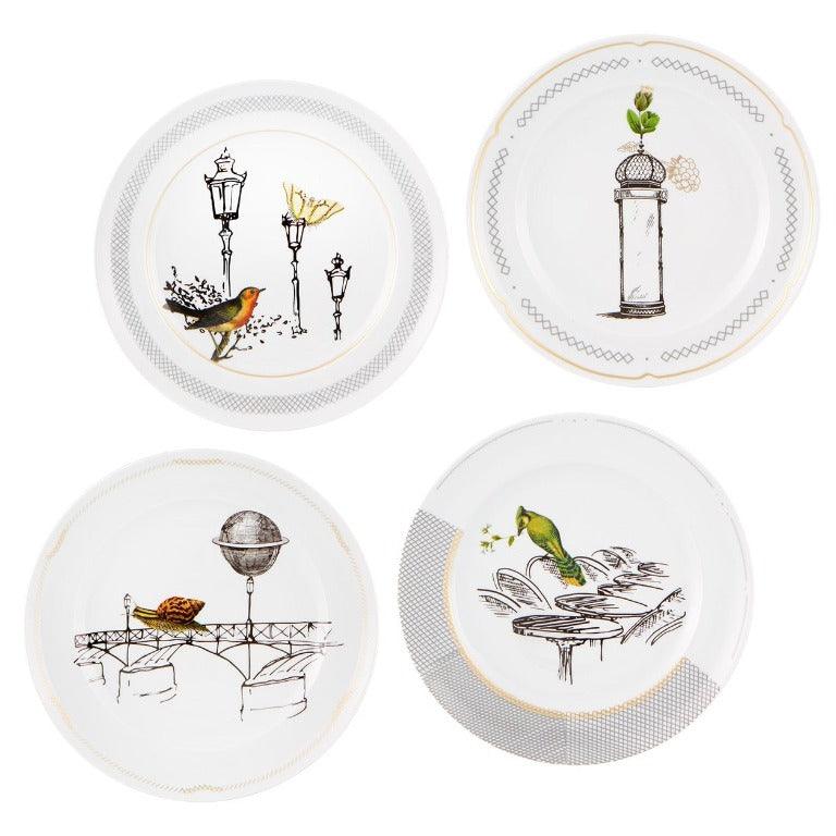 Petites Histoires - Set 4 Dessert Plates - LAZADO