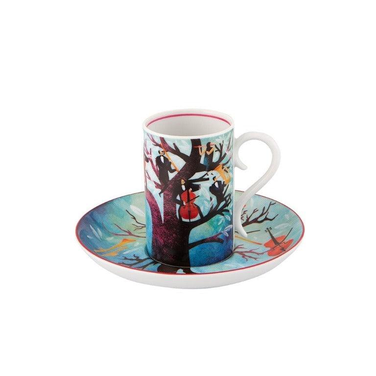 Set 4 Coffee Cups & Saucers - Fur Beethoven - LAZADO