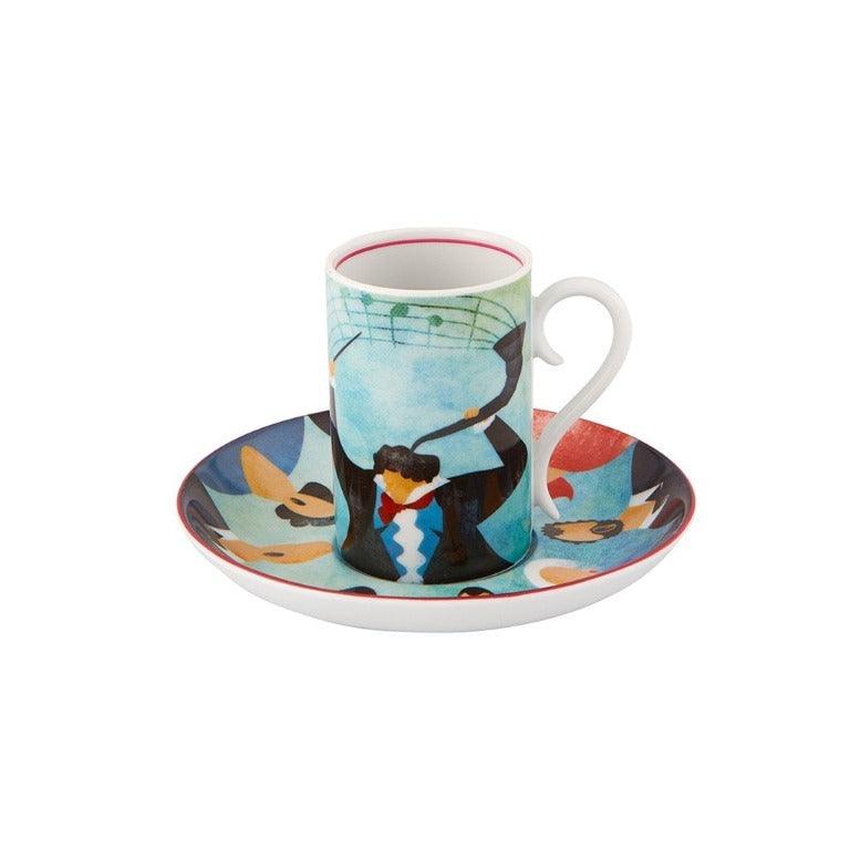 Set 4 Coffee Cups & Saucers - Fur Beethoven - LAZADO