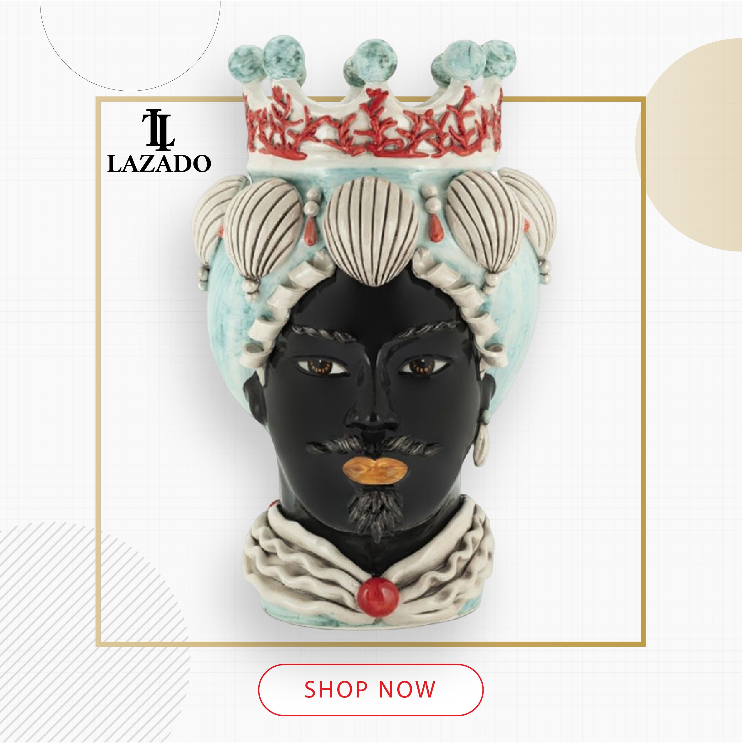 VASE MORO MAN CORAL - LAZADO