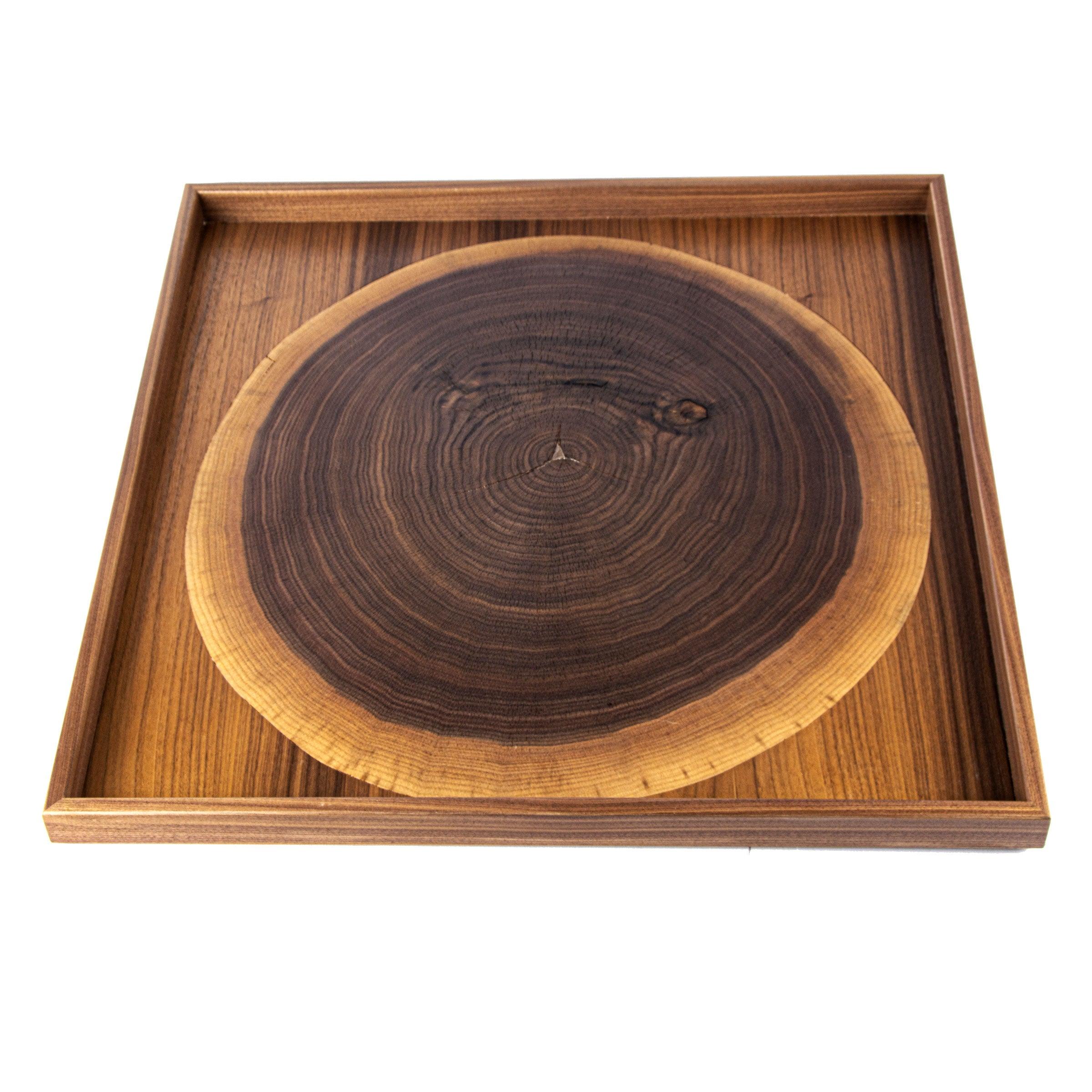 WOODEN TRAY with natural Walnut trunk - LAZADO