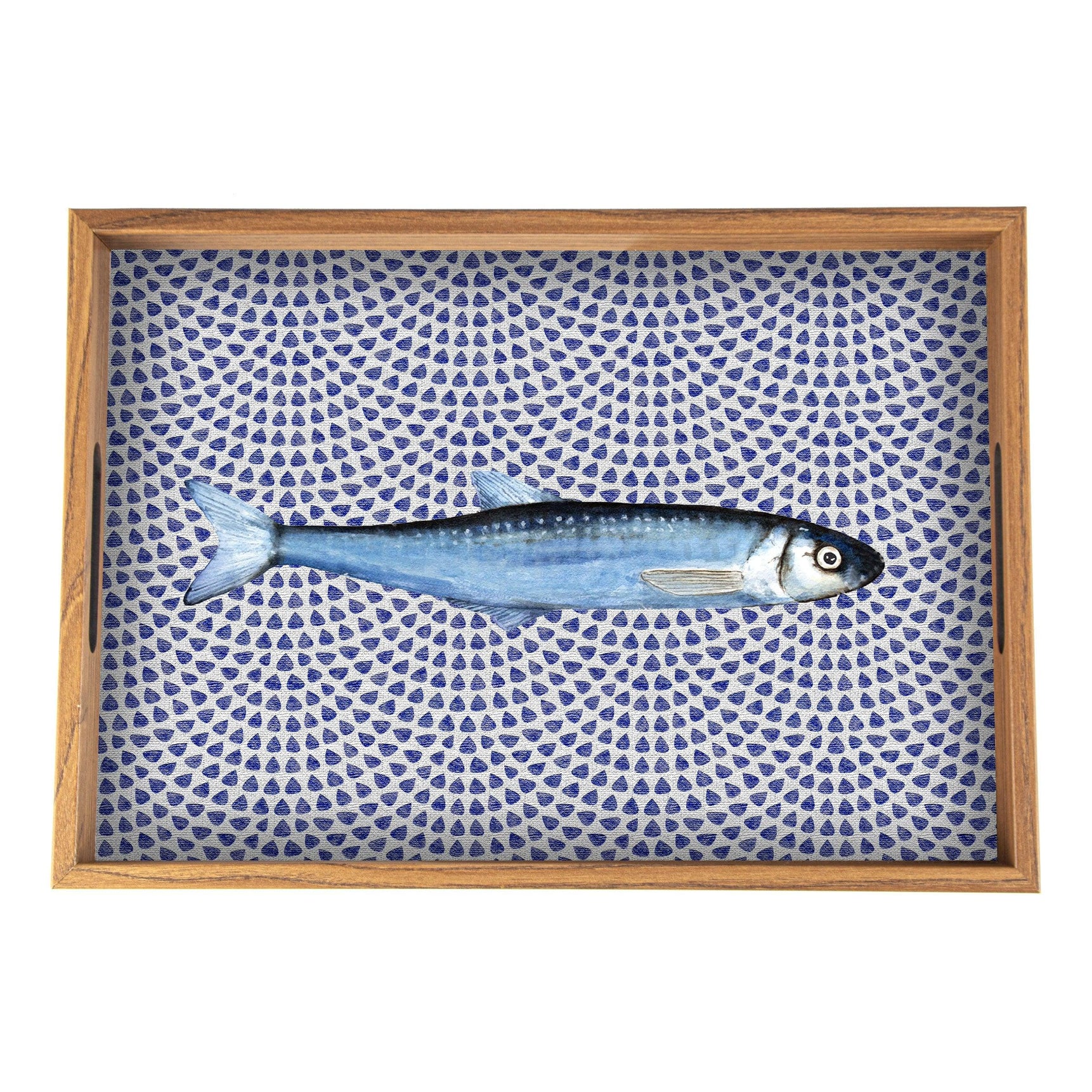 WOODEN TRAY with printed design - FISH - LAZADO