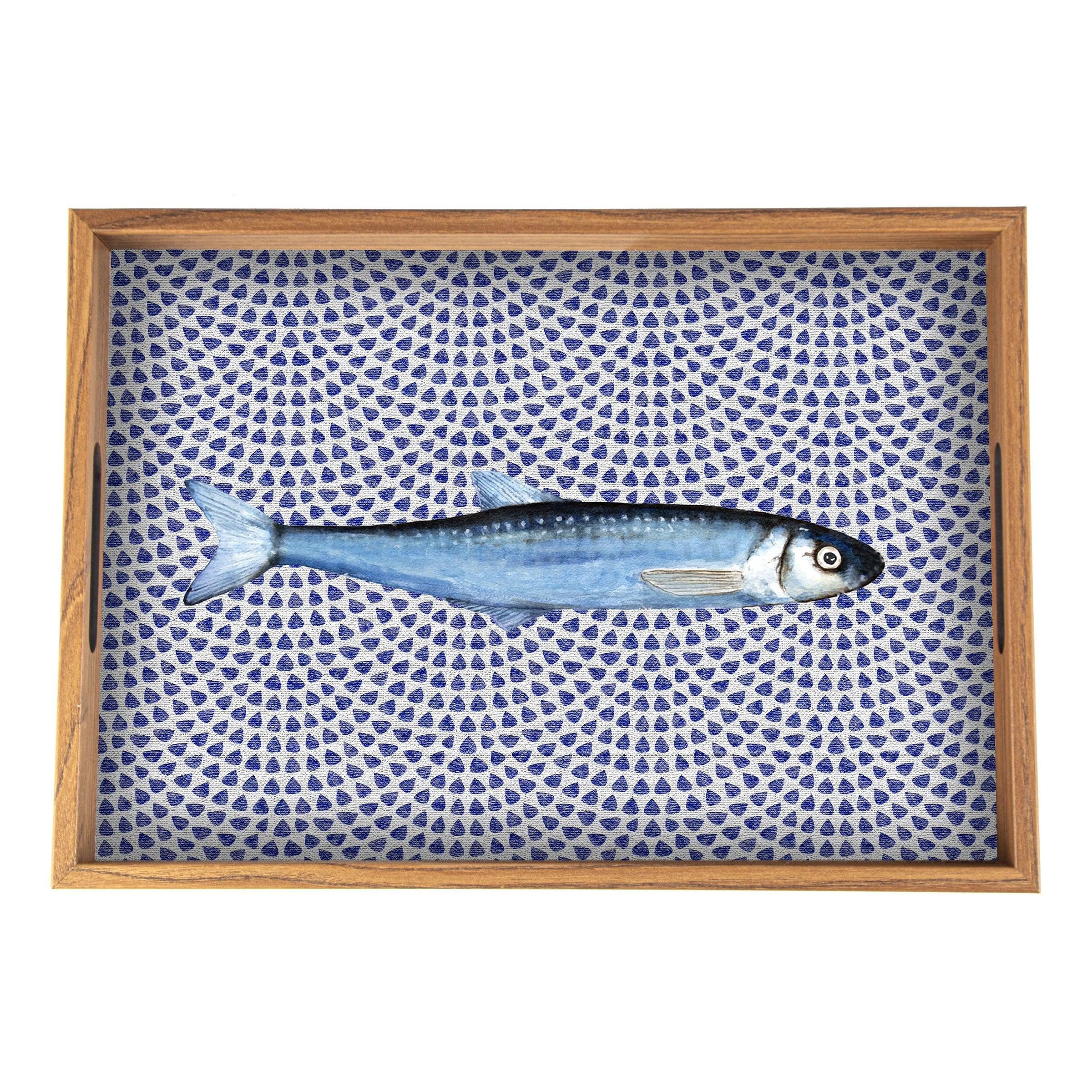 WOODEN TRAY with printed design - FISH - LAZADO