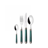 Dorico Old-Silverplated Ring Cutlery Set – 75 Pieces – Marbled Green – Wengé Wood Box by Bugatti Italy - Main View
