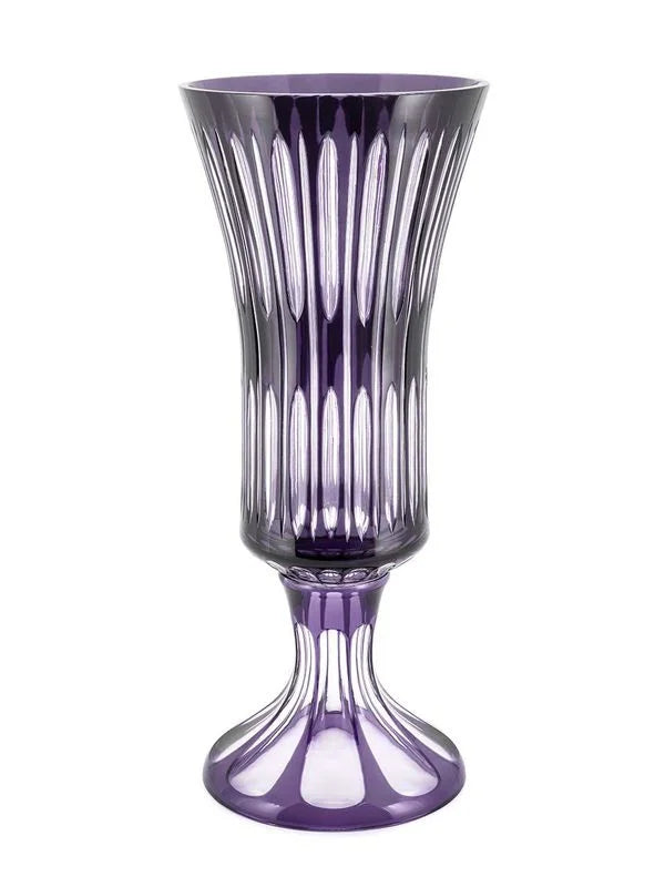 Vase – Luxury Crystal Plume Clear/violet by Abhika - Alternate Angle