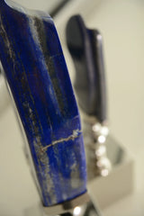 Natural Lapis Lazuli Point on Nickel-Plated Base by Petri Firenze - Alternate Angle