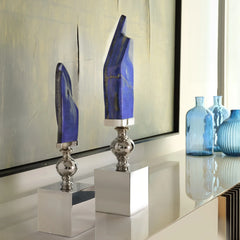 Natural Lapis Lazuli Point on Nickel-Plated Base by Petri Firenze - Main View