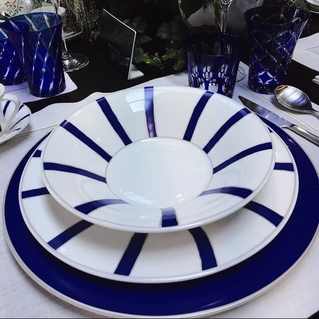 Striche Arancio e Oro - طقم أطباق فاخر (30 قطعة)