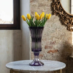 Vase – Luxury Crystal Plume Clear/violet by Abhika - Main View