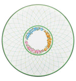 Herança Charger Plate — white porcelain, green lattice & floral wreath | Vista Alegre