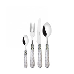 Bohemia Chromed Ring Cutlery Set – Transparent – 75 Pieces – Wengé Wood Box by Bugatti Italy - Main View