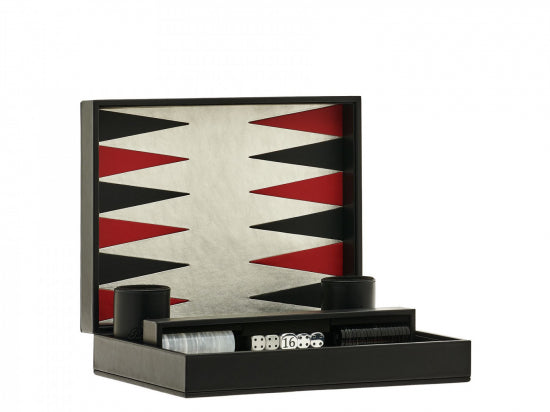 Backgammon Set — Italian Leather Case
