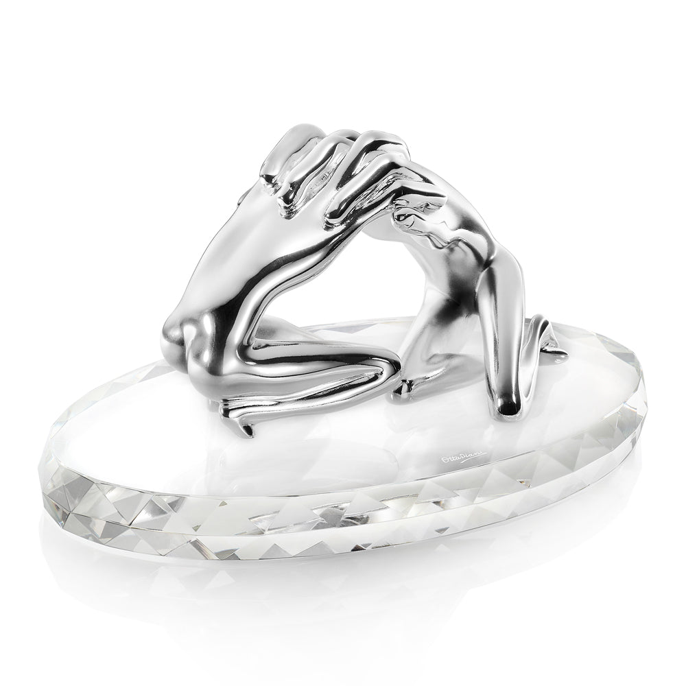 Sculpture with Silver Embrace - Large by Ottaviani - Close-up