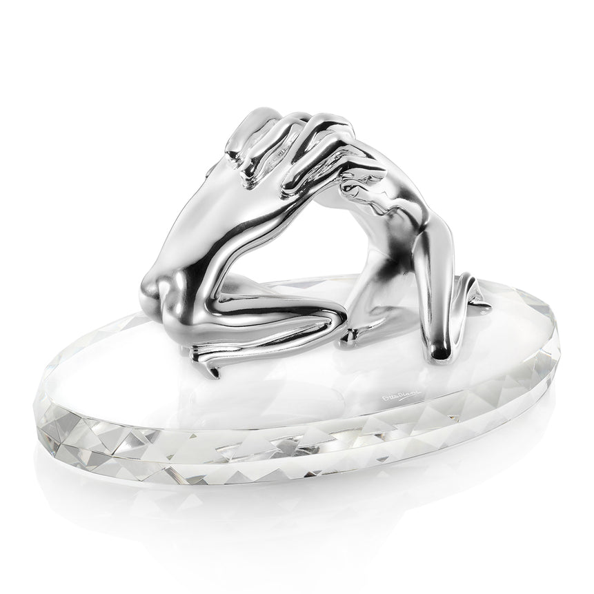 منحوتة تضامن اليد - فضي 14 سم  