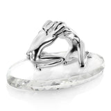 Sculpture with Silver Embrace - Large by Ottaviani - Close-up