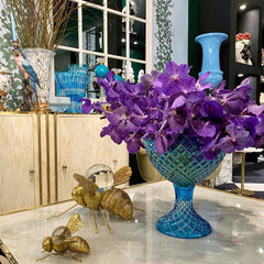 Vase – Luxury Crystal Classy Clear/lt.blu by Abhika - Main View