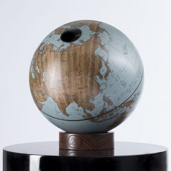 Orbis Avio Desk Globe – Ø 22 cm – Hand-Finished Wooden Base – Contemporary Consultable Map by Zoffoli - Alternate Angle