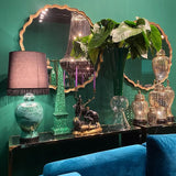 Vase Optika Green – Elegant Glass by Abhika - Alternate Angle