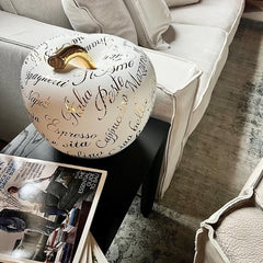 Eva luxury texture SMALL WHITE Love gold