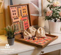 Classic Style 4-in-1 Combo Game Set: Chess, Backgammon, Ludo & Snakes