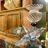 Clo Wave Vase Clear/Amber – Elegant Borosilicate Glass Piece by Abhika - Main View