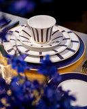 Striche Arancio e Oro - Dinner Set (30 Pieces) by Geminiano Cozzi - Detail View