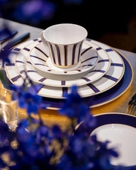 Striche Arancio e Oro - طقم أطباق فاخر (30 قطعة)