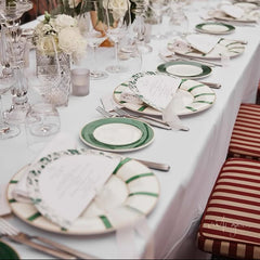 Striche Verdi e Oro - طقم أطباق فاخر (30 قطعة)