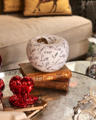 Eva luxury texture SMALL WHITE Love gold