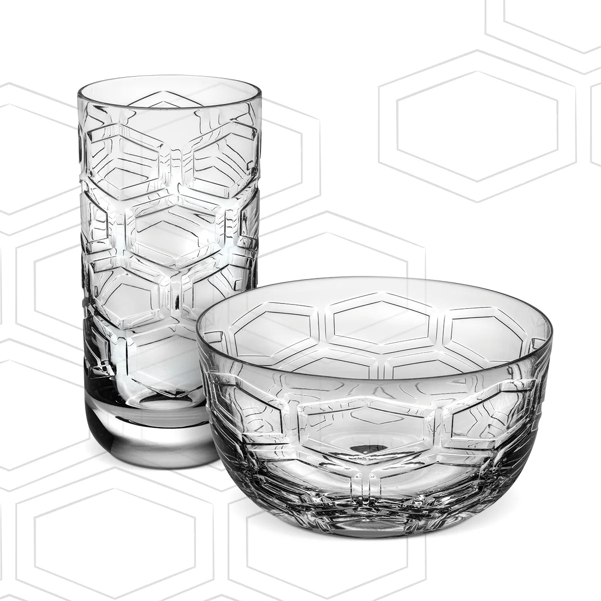 Hexagon Vase – Distinctive Handmade 30% Crystal Masterpiece by Vista Alegre - Detail View