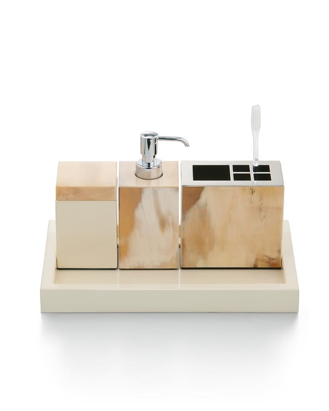 IRIS lacquered ivory gloss finish- bath accessories set