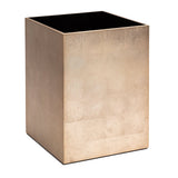 Kensington Luxury Bathroom Waste Basket – Champagne Silver Leaf by Posh - Detail View