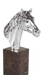 Silver Raised Horse Bust by Anglada Esculturas - Alternate Angle