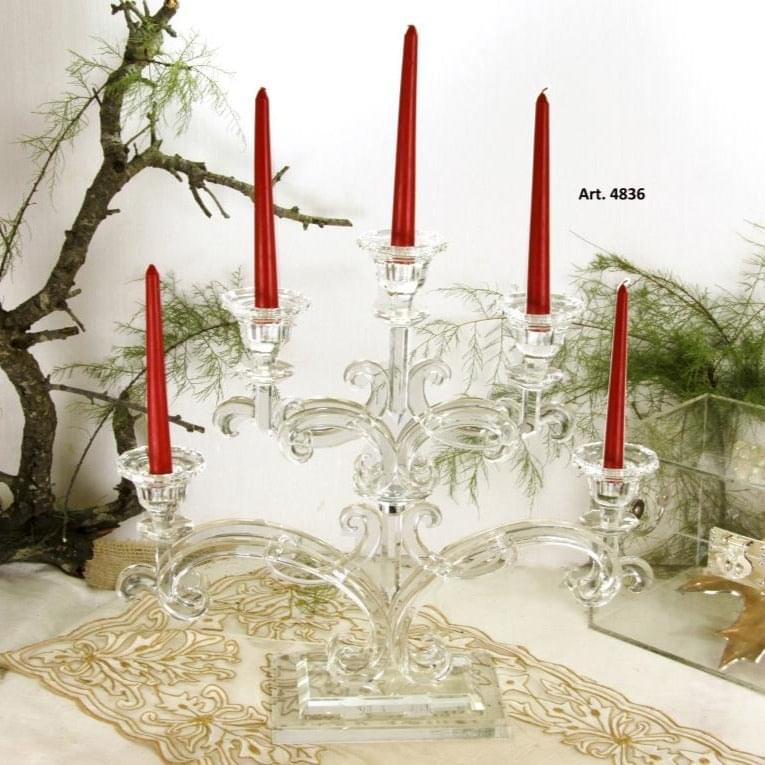 5 FLAMES CRYSTAL CANDLES HOLDER- CENTERPIECE - LAZADO